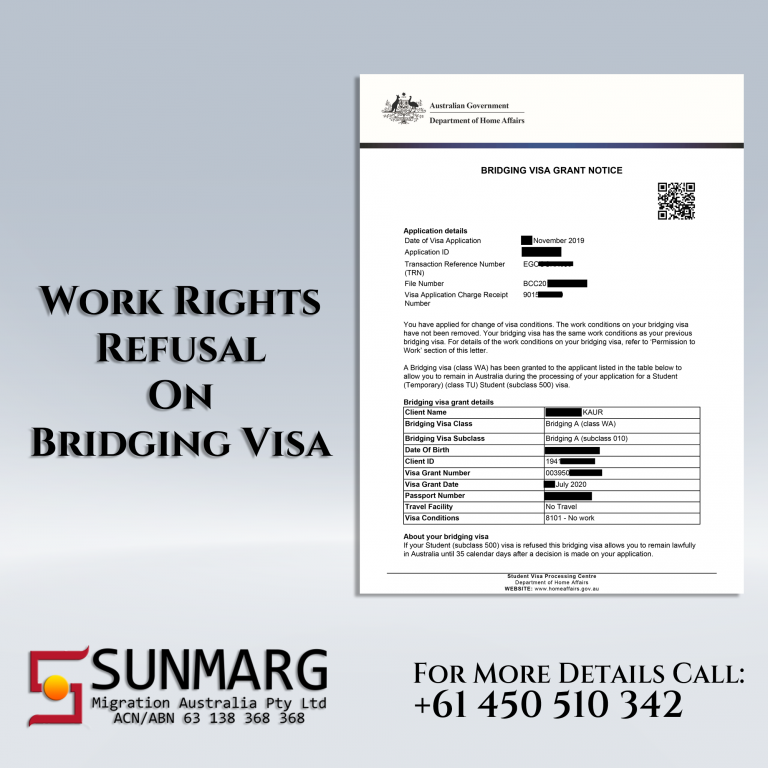 Bridging Visa A Work Rights